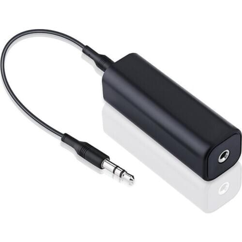 Plastic -Audio Cable Clear Sound Filter 3.5mm Aux Anti-interference Portable Noise Isolator Ground Loop Black Car Accessories