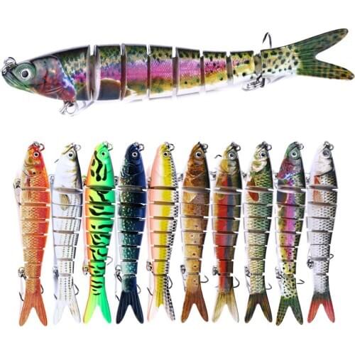 1pcs 8 Segments Wobblers Fishing Lure Crankbait 13.8cm 27g Hard Artificial Jointed Fishing Bait Sinking Swimbait Fishing Tackle