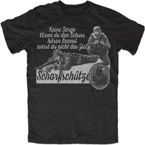 Scharfschutze Premium T-Shirt Sniper Tarnen K98 T-Shirt Mens Casual Tee Shirt Summer Fashion Tops Clothing