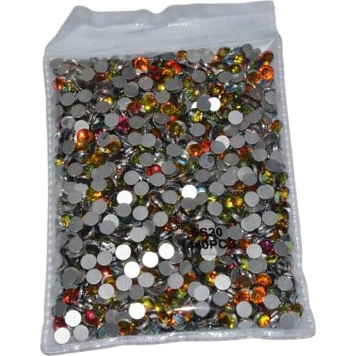 Rainbow Flame Nail Rhinestones SS3-SS20 Non Hotfix Flatback Crystal Glass Rhinestones for Nails Art Decorations Stones