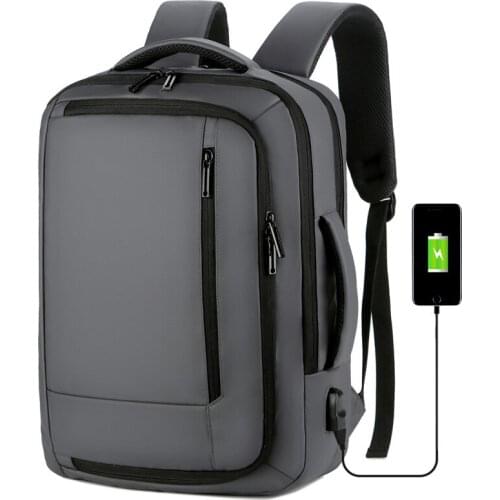 Three-layer Large Capacity Mens Backpack USB Charging 15.6 Inches Laptop Travel Backpack Multi Function Mans Daypack Mochila