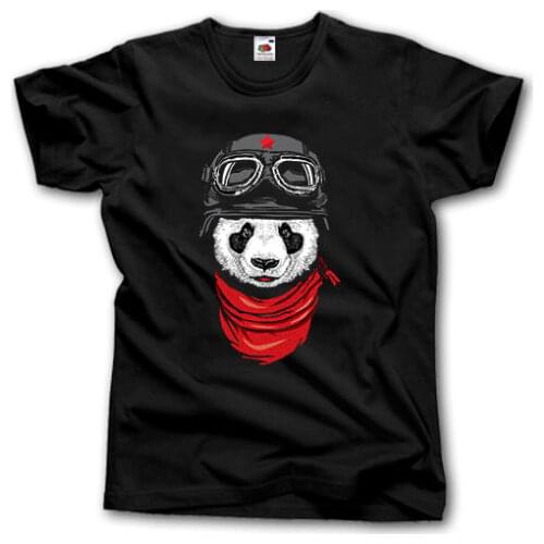 Funny Russia Bear Russian Panda Pilot T-Shirt. Summer Cotton O-Neck Short Sleeve Mens T Shirt New S-3XL