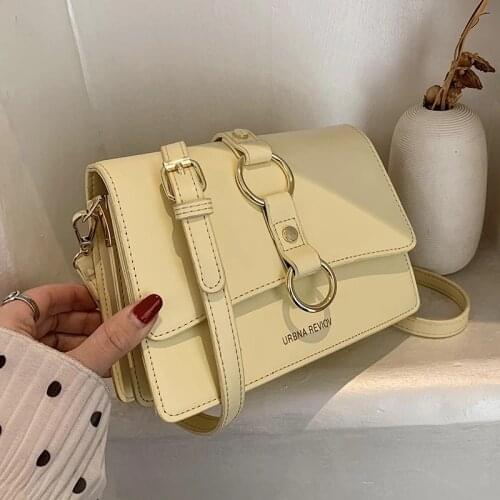Womens Mini PU Leather Flap Crossbody Bags Sale Ladies Yellow Shoulder Handbags 2021 Female Luxury Famous Brand Totes