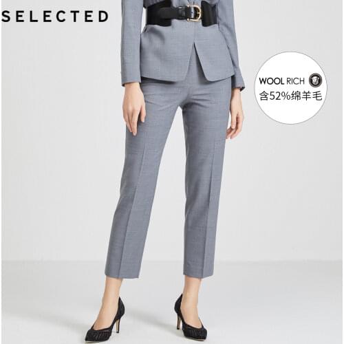 SELECTED Womens Sheep Wool Crop Suit Pants S|420118505