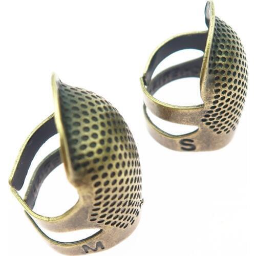 DONYAMY 1PC Finger metal Thimble Hard Protector Metal Sewing Tools Needles Partner Classical