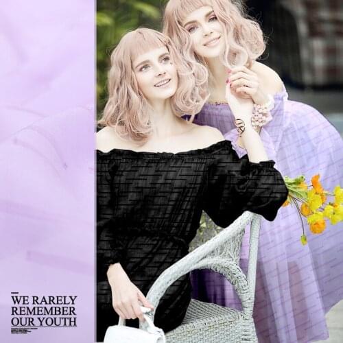 100% pure mulberry solid color Jade striped jacquard silk yarn DIY silk fabric A62