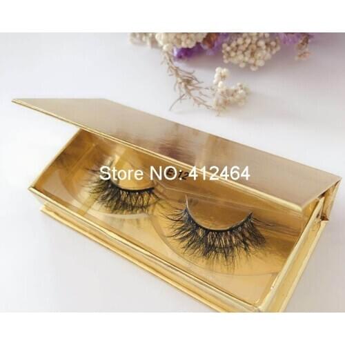 100%Real mink fur 3D mink eyelashes 5D 25mm eyelash packaging box Free Sample ---PX2077