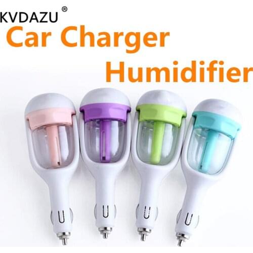 12V Car charger Steam Air Humidifier Aroma Diffuser Mini Air Purifier Aromatherapy Essential Oil Diffuser Mist Maker Fogger