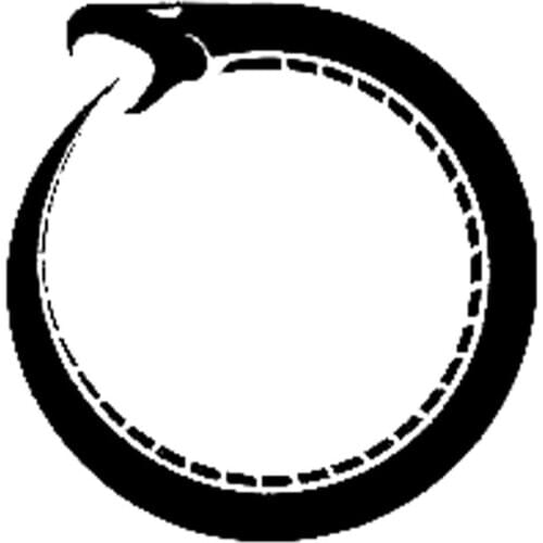 14.3cm*14.5cm Zen Buddhism Infinity Sign Snake Stickers Decals Vinyl Black/Silver S3-5836