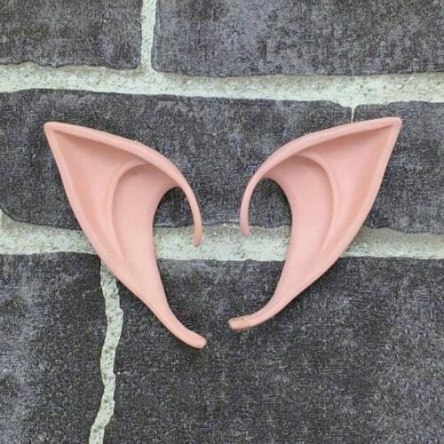 2 Pcs Vampire Props Elf Ears Halloween Costume Props False Teeth Elf Ears Set Party DIY Decoration For Holiday Home Accessories