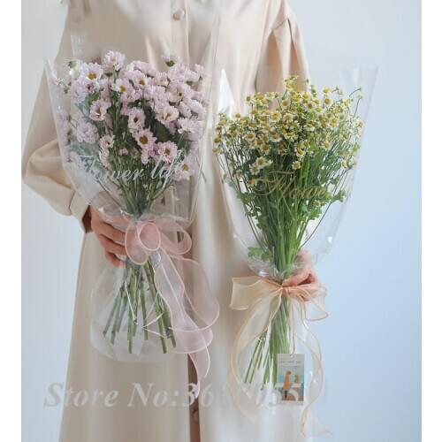 20pcs Rose Single Branch Flowers Wrapping Paper Gift Floral Packaging Bouquet Materials