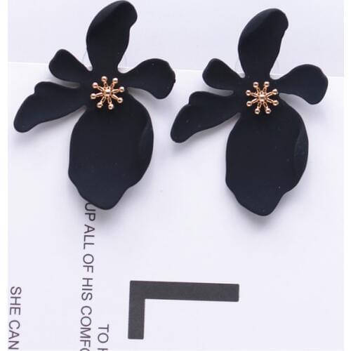 2019 New Design Fashion Jewelry Elegant big Flower Earrings Summer Style Beach Party Statement earring for Girls gift for woman