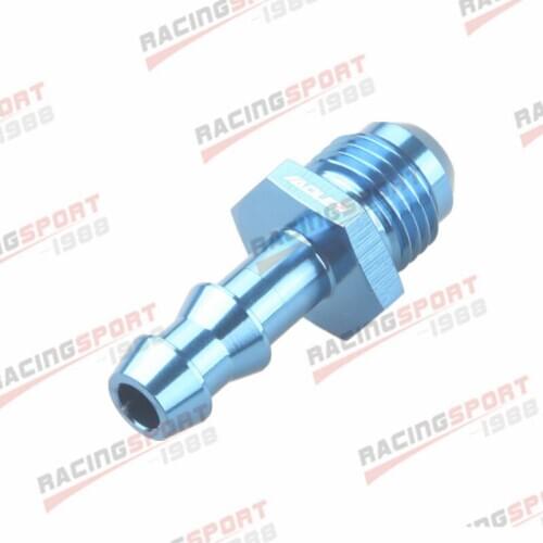 6AN AN6 AN-6 To 8mm Barb Straight Fitting Fuel Line Blue