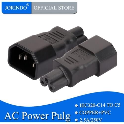 JORINDO IEC 320 C14 to C5 , C5 to C14 AC adapter pdu UPS plug female Power adapter PLUG CONVERTER Modification of power adapter