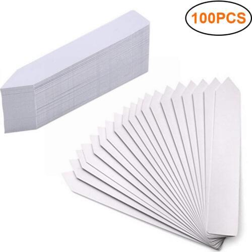 100PCS Tree Fruits Seedling Garden Flower Pot Plastic Tags Sign Reusable PVC Plants Hang Tag Labels Classification Tools