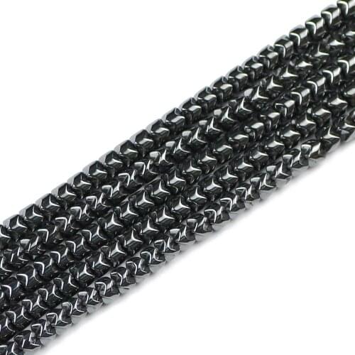 JHNBY Gear shape 5x4mm 95pcsBlack Hematite Natural Stone DIY spacer Loose beads for Jewelry bracelet Making Findings Accessories
