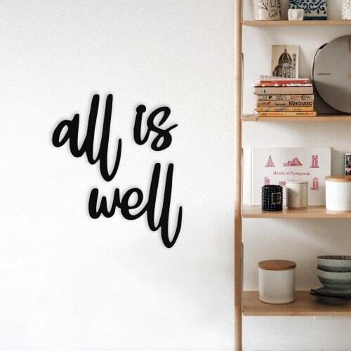 Decorative All is Well Wall Decor, Wood Decorative Table, Laser Cut
