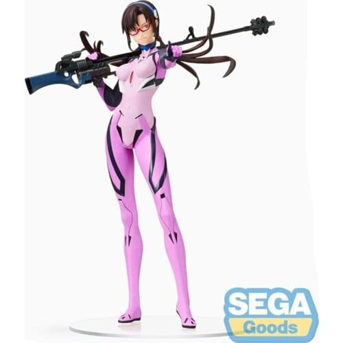 22cm Original SEGA EVANGELION Action Figure Ikari Shinji Ayanami Rei Mari Makinami Illustrious PVC Action Figure Model Toy