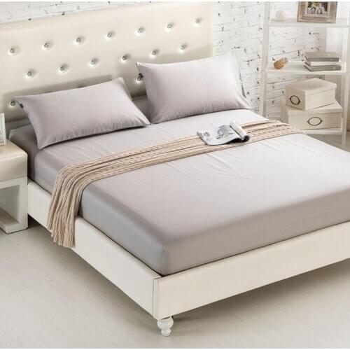 Brand Fitted Sheet Mattress Cover Solid Color Sanding Bedding Linens Bed Sheets Double Queen Size Bedsheet 180X200CM