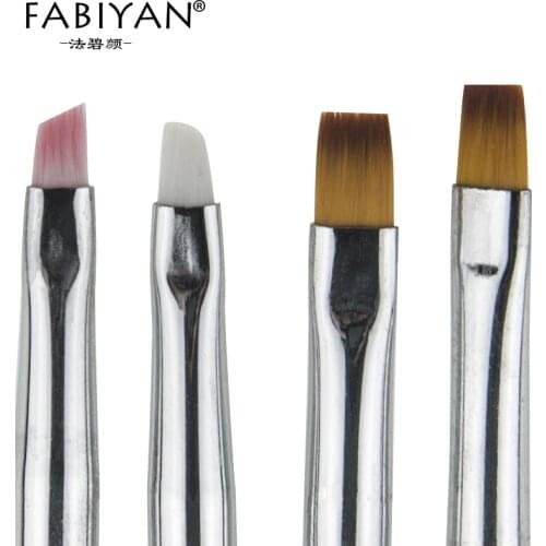 Nail Art Painting Brush Carving Flat Oblique Pen Rhinestone Acrylic Crystal Extension Builder Manicure Tools Drawing Design Tips