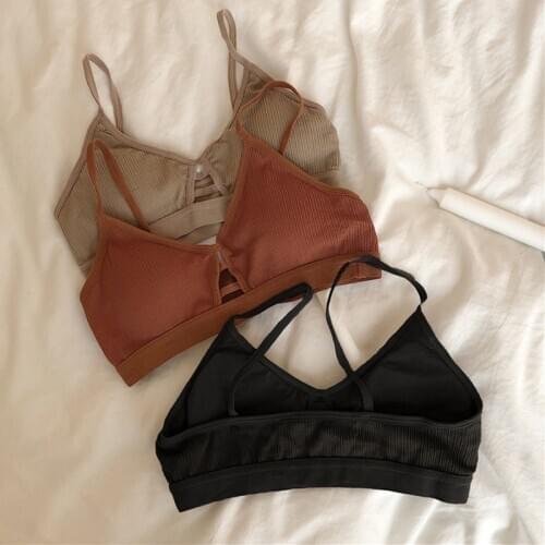 Korean Version Breathable Ultra Thin Women Sports Bra Ladies Sexy Sling Tube Top /Non Steel