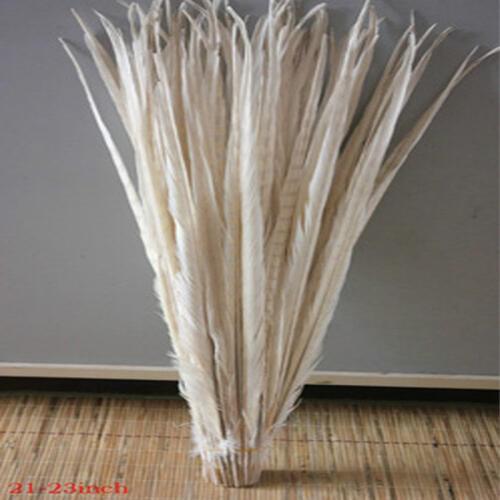 Beautiful 50pcs/lot high quality 16-18inches / 40-45cm white natural pheasant feather, DIY jewelry decoration