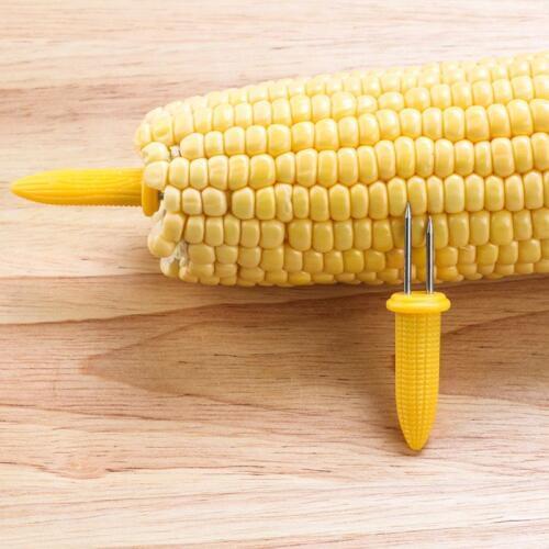 Creative Corn Cob Holders BBQ Grill Prongs Grips Forks Party Food Skewers Hot Dog Meat Kitchen Tool Outdoor Barbecue Accessory