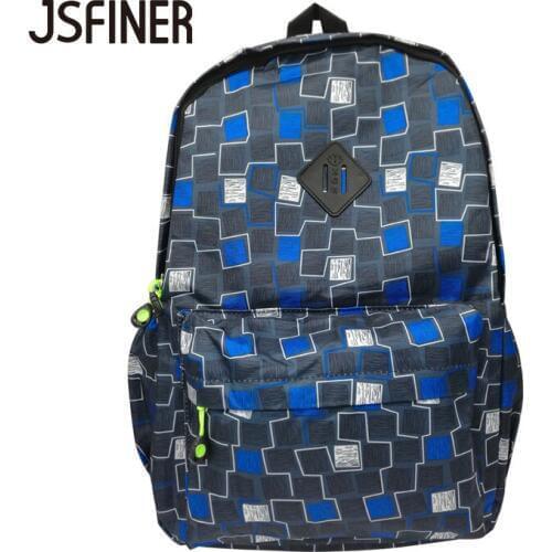 JSFINER Nylon Mochila Escolar Large Capacity Backpack Preppy School Bags for Teenagers Men Lining Polyester Travel Bags