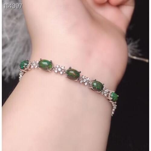 New Arrival Natural and Real Opal Bracelet Free shipping 925 sterling silver Fine jewelry Natural And Real Opal Bracelet