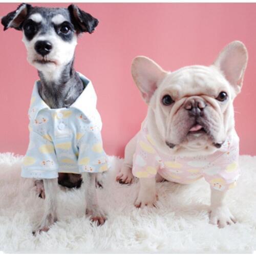 Dog Clothes for Small Dogs Soft Cotton Shirt for French Bulldog Chihuahua Coat Puppy Jacket Cloud Print Pajamas for Pet Costume