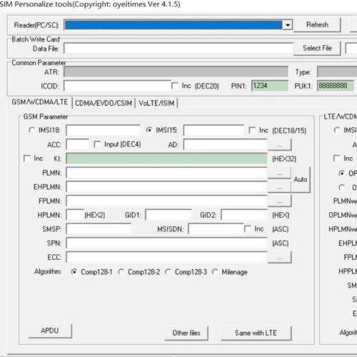 OYEITIMES Powerful 4.1.5 Blank SIM Card Software 5G SIM Card Software SIM Card Software COM128/XOR/Milenage 2G/3G/4G/5G