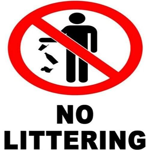 Please Do Not Litter Warning Retro Metal Sign Funny Family Cafe Bar Bar Manhole Wall New Year Christmas Easter 12X12 inch
