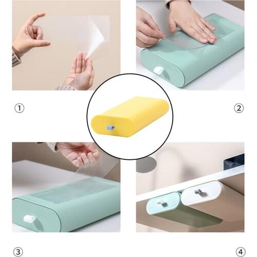 Under Desk Drawer Self-Adhesive Storage Box Office School Pens Phones Makeup