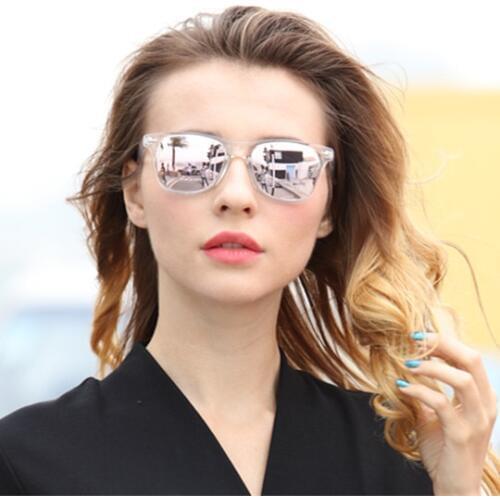 Long Keeper Mirror Reflective Sunglasses Women Polarized UV400 Men Night Vision PC Transparent Frame Eyewear Male Sun Glasses