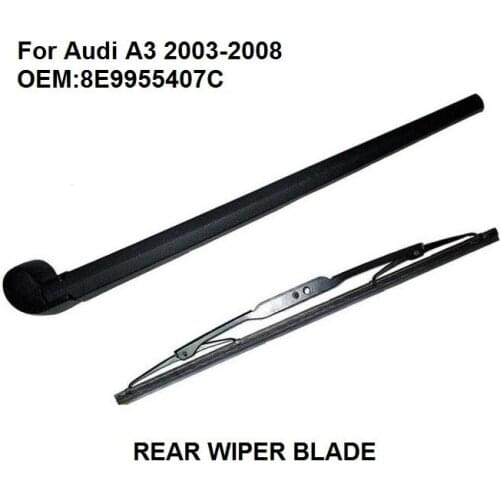 REAR WIPERS FOR AUDI A3 8P1 8PA 8V1 8VA REAR WIPER BLADE AND ARM SET BRAND *NEW* 2003 ONWARDS ONE SET REAR WIPER AND ARM