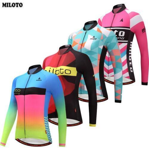 WEIMOSTAR Cycling Jersey Long Sleeve Women Riding Bicycle Wear Sports Shirt Top Breathable Clothing Bike Clothes Ropa Ciclismo