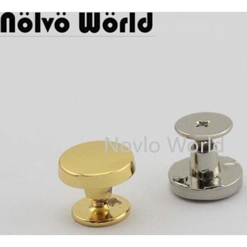 10-50 pieces 11mm 4 colors High quality Copper Solid Rivets Screws Studs Rivets For Bag Feet Strap Leather Crafts Studs