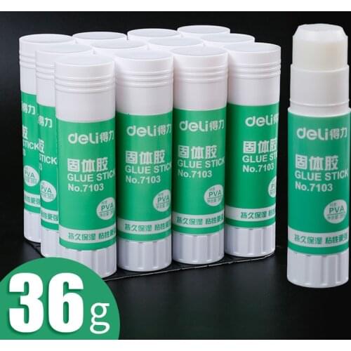 1pcs, deli36g solid glue student hand glue stick, high viscosity envelope glue PVA strong glue school office supplies