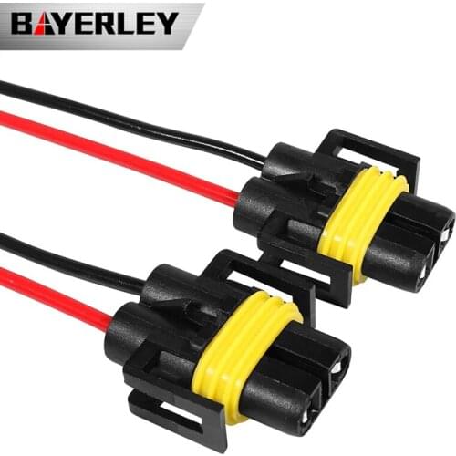 2Pcs H8 H11 H9 Socket Wire Car Headlight Fog Lamp Base Holder Connect Wiring Harness H8/H11 Bulbs Adapter Socket