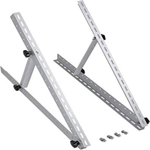 22 Inch 2 Pcs Adjustable Solar Panel Tilt Mount Mounting Rack Bracket Set Rack Folding Tilt Legs Boat RV Roof Off Grid 100 Watt