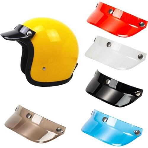 3/4 Open Face Helmet Visor Sun Shade Protector for 3-snap Retro Motorcycle Helmet Accessories