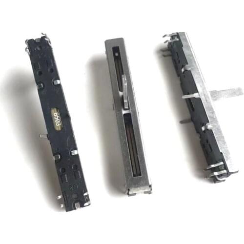 5PCS/LOT For Mickey mixer fader potentiometer 60MM 6CM long double B50K B50KX2 Potentiometer Stereo Slide