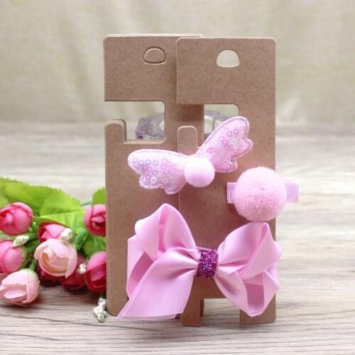 50Pcs kraft hair clip package card flower style more pcs hair ornaments display tag card jewelry accessoreis display card