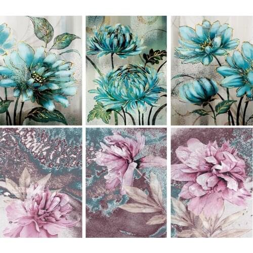 5D DIY Flower Wall Sticker Diamond Painting Rhinestone Picture Rhinestone Mosaic Gift Kit Cross Stitch Home Decoration Painting
