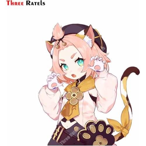 Three Ratels A943 Diona Genshin Impact Anime Decals And Stickers For Passat B6 Car Decals Auto Accessory Decor Stickers