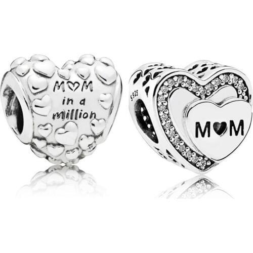 Baofu New 925 Sterling Silver Beads Mother I Love You One Million Years Beaded Suitable For Ladies Original Bracelet DIY Jewelry