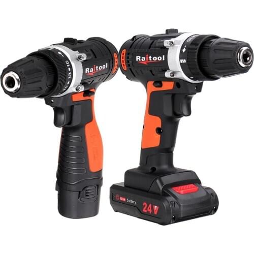 12V/24V Lithium Battery Power Drill Cordless Rechargeable 2 Speed Electric Drill