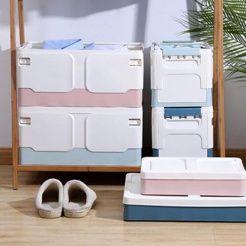 Large Folding Box Book With Lid Multifunctional Toys Storage Organizer Household Clothes Plastic Storage Container For Car Truck