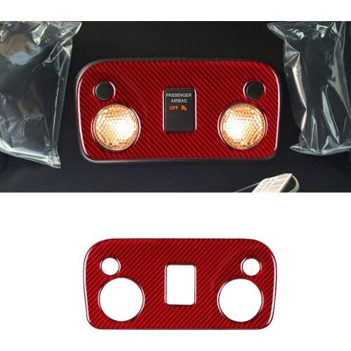 Compatible with Carbon Fiber Interior Roof Reading Lamp Decorative Sticker for Ford Mustang 2015 2016 2017 2018 2019 2020