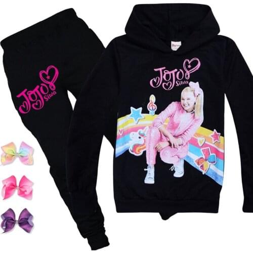 Kids jojo siwa Clothes Hoodie Autumn jo jo Girls Sets New Child top grade Print Sport Suits Girls Children Clothing Set Age 4-12